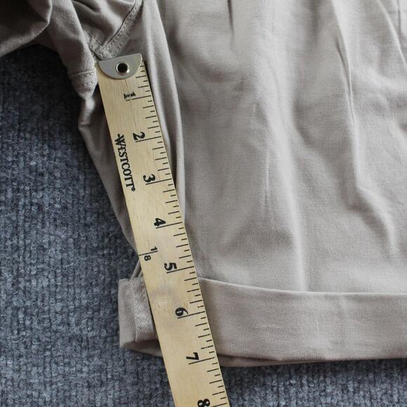 Burberry Brit Shorts Women 6 Pleated Cuffed Chino Khaki Preppy Quiet Luxury Chic - Picture 8 of 9